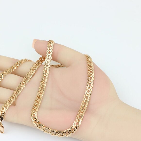 "Bold Rose Gold Necklace in Chunky Link Design, XPNL0338 - Picture 2 of 12